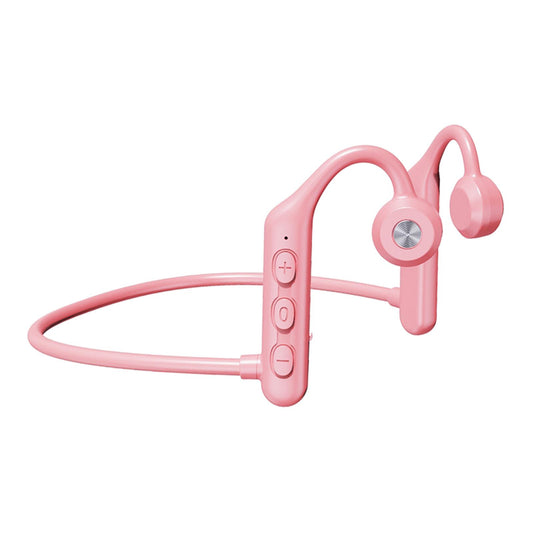 Waterproof Air Conduction Headphones 8H playing time for Cycling Gym Working Pink