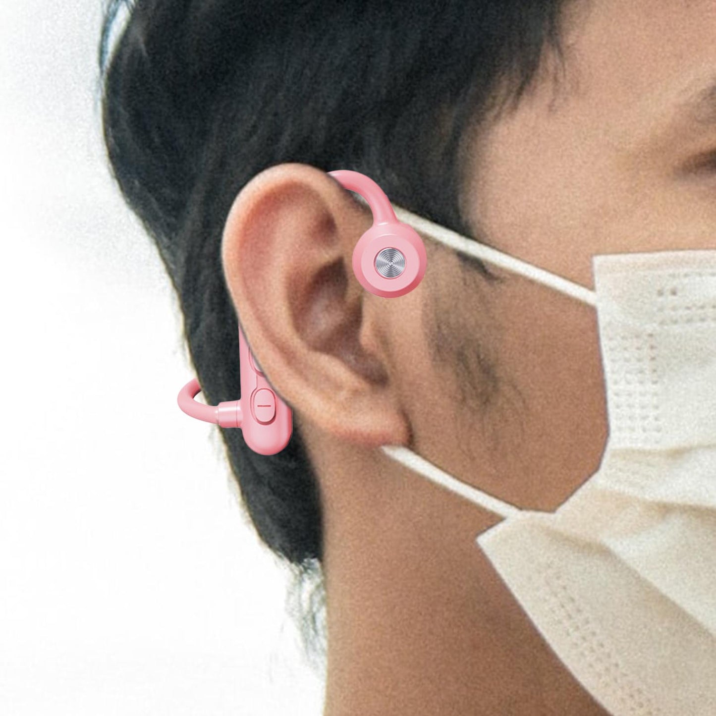 Waterproof Air Conduction Headphones 8H playing time for Cycling Gym Working Pink