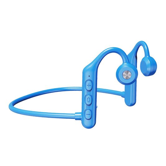 Waterproof Air Conduction Headphones 8H playing time for Cycling Gym Working Blue