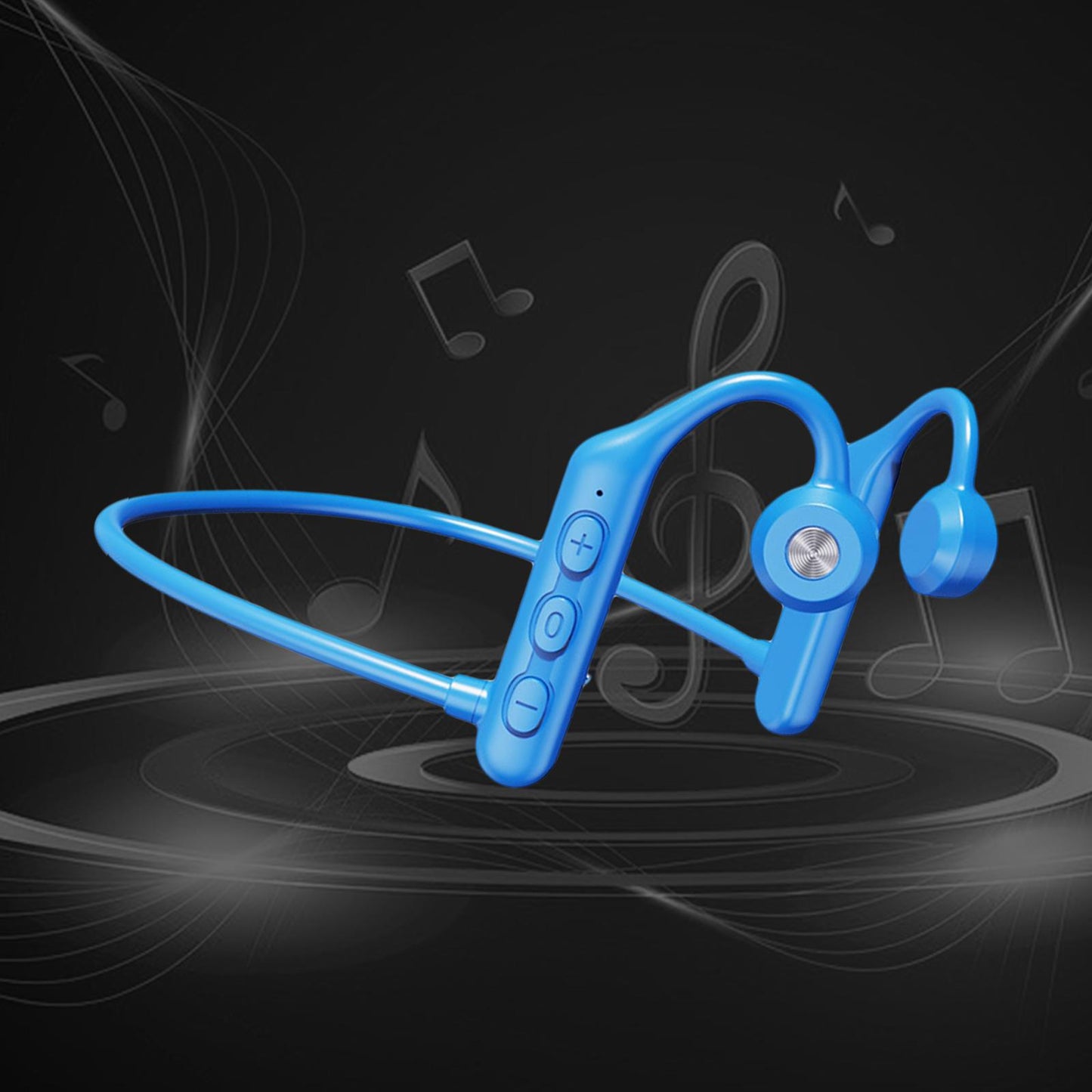 Waterproof Air Conduction Headphones 8H playing time for Cycling Gym Working Blue