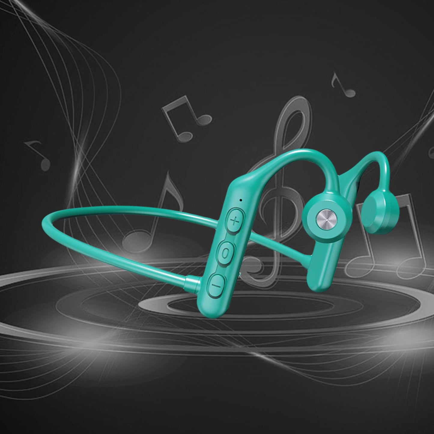 Waterproof Air Conduction Headphones 8H playing time for Cycling Gym Working Green