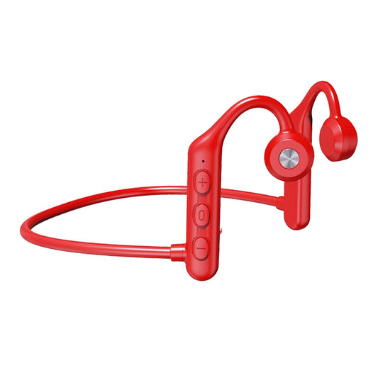 Waterproof Air Conduction Headphones 8H playing time for Cycling Gym Working Red