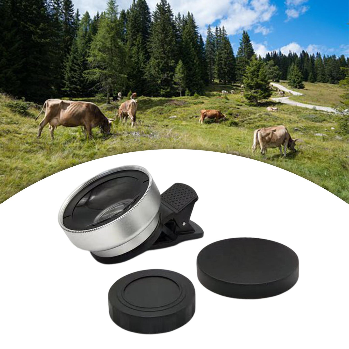 2 in 1 Phone Lens Set 0.45x Wide Angle and Macro Lens Clear Image Universal