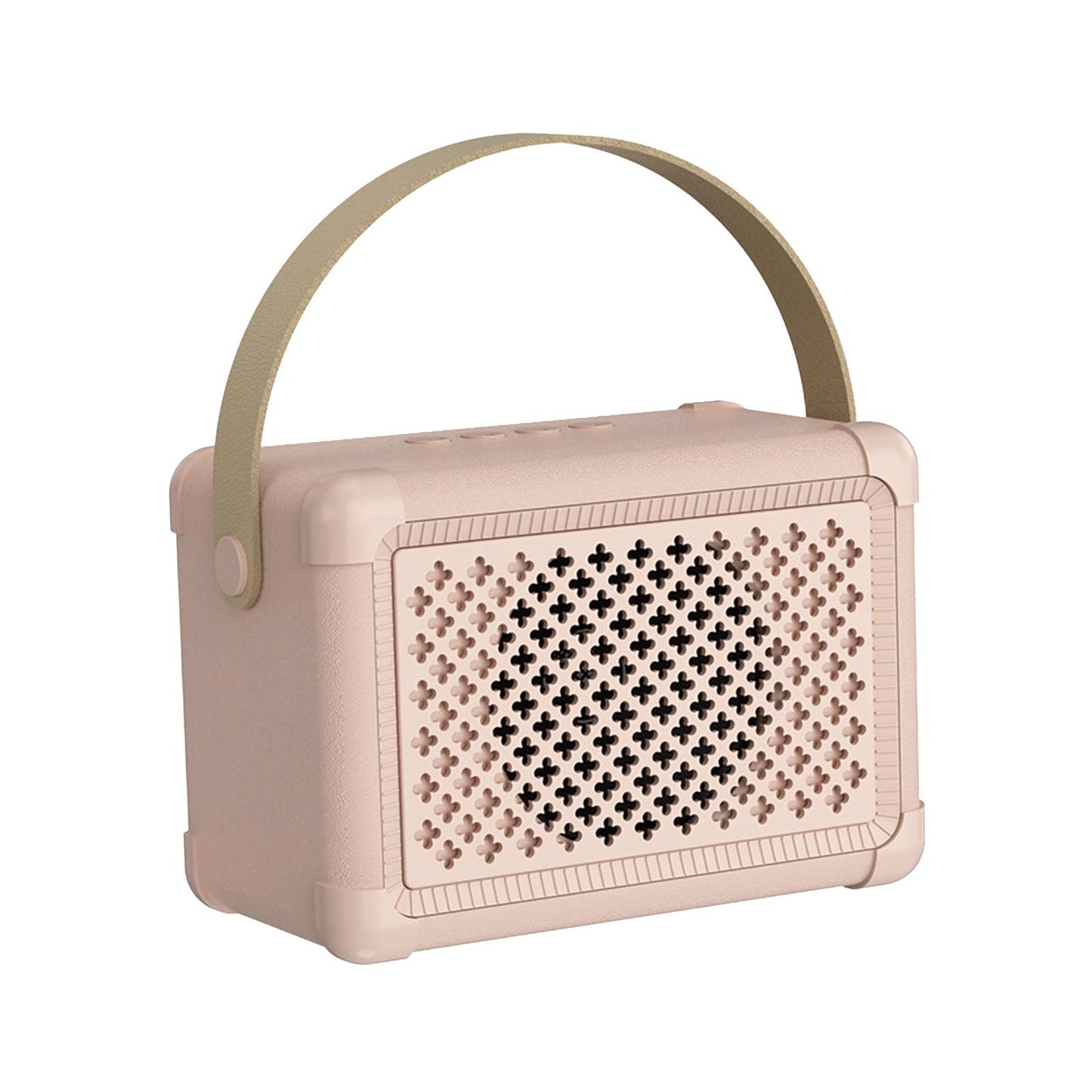 Retro Speaker Strong Bass with TF Card music Player for Office Party Pink