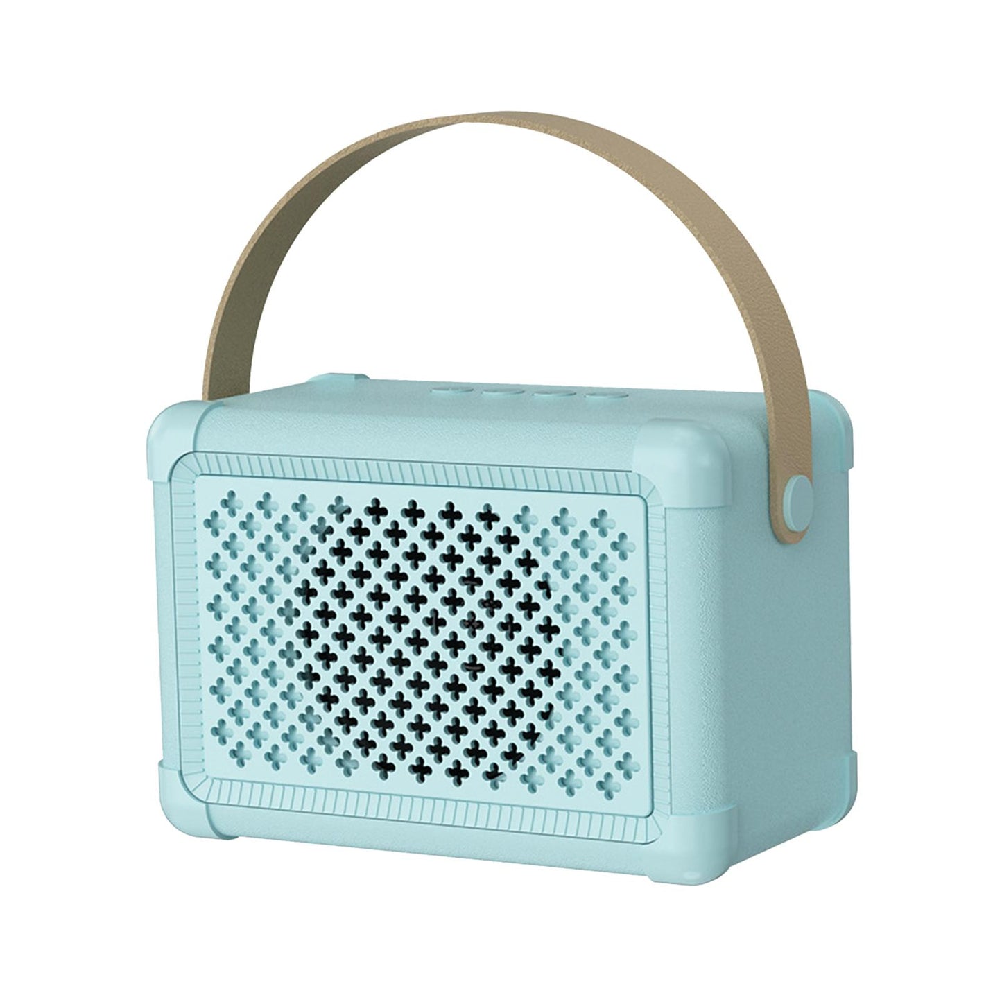 Retro Speaker Strong Bass with TF Card music Player for Office Party Blue