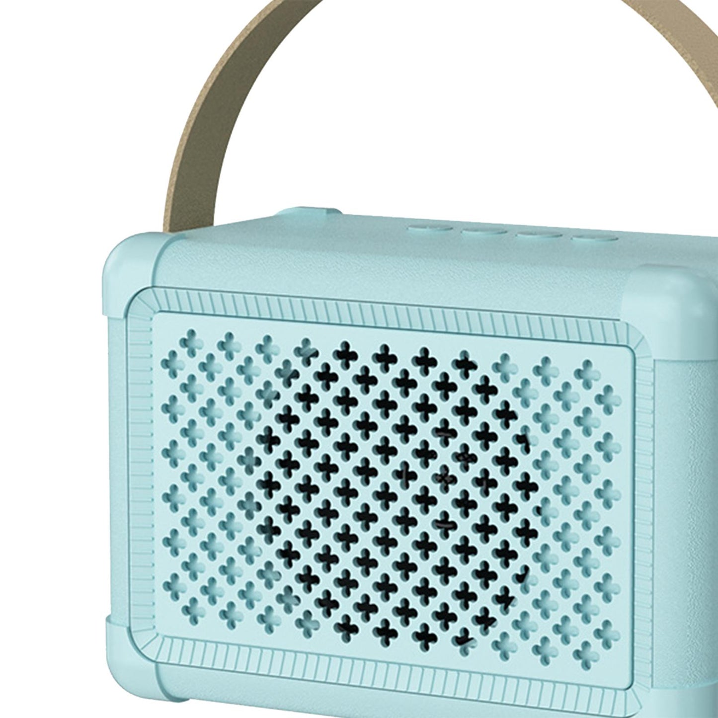 Retro Speaker Strong Bass with TF Card music Player for Office Party Blue