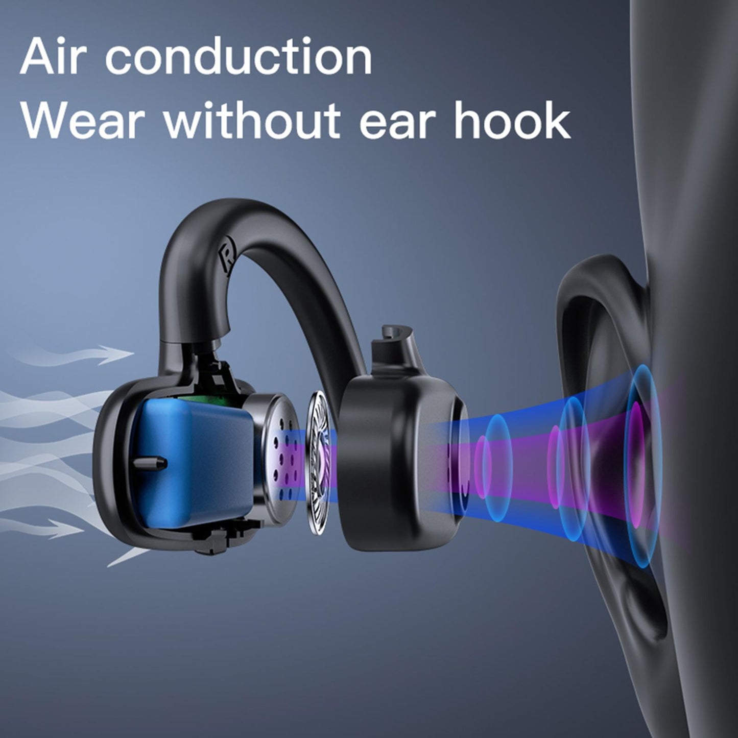 Wireless Headset Built in Microphone HiFi V5.2 for Sports Fitness Workout Red