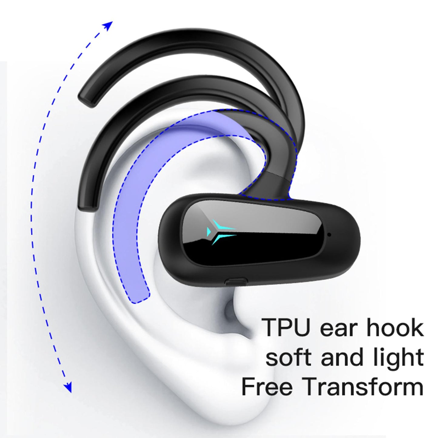 Wireless Headset Built in Microphone HiFi V5.2 for Sports Fitness Workout Red