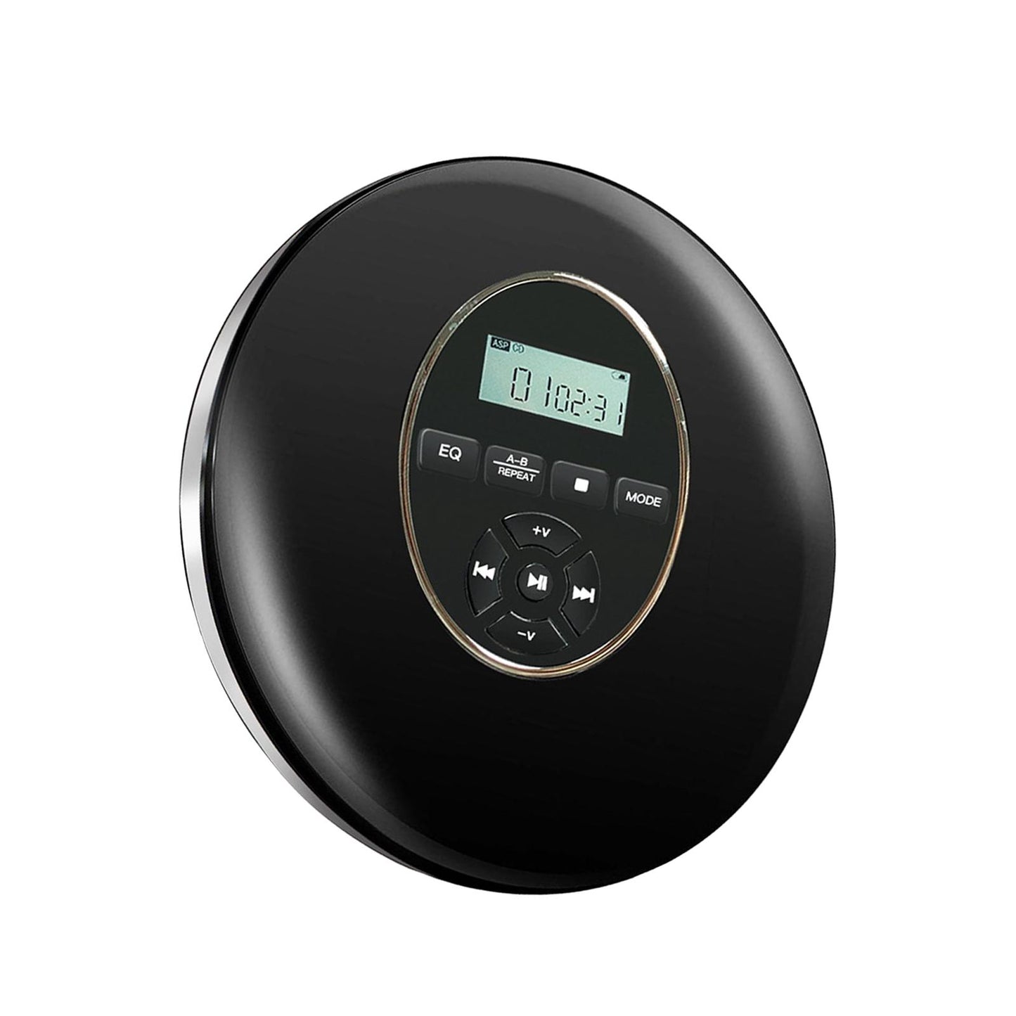 Multifunction Portable CD Player Lightweight Stereo for Running Car Black