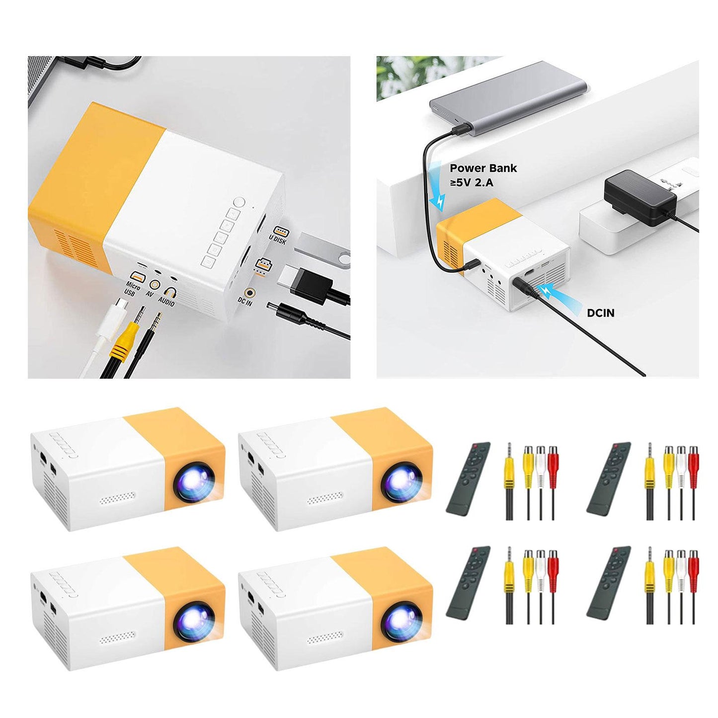 Mini Portable Projector Multimedia Projector for Phone Outdoor Home Theater