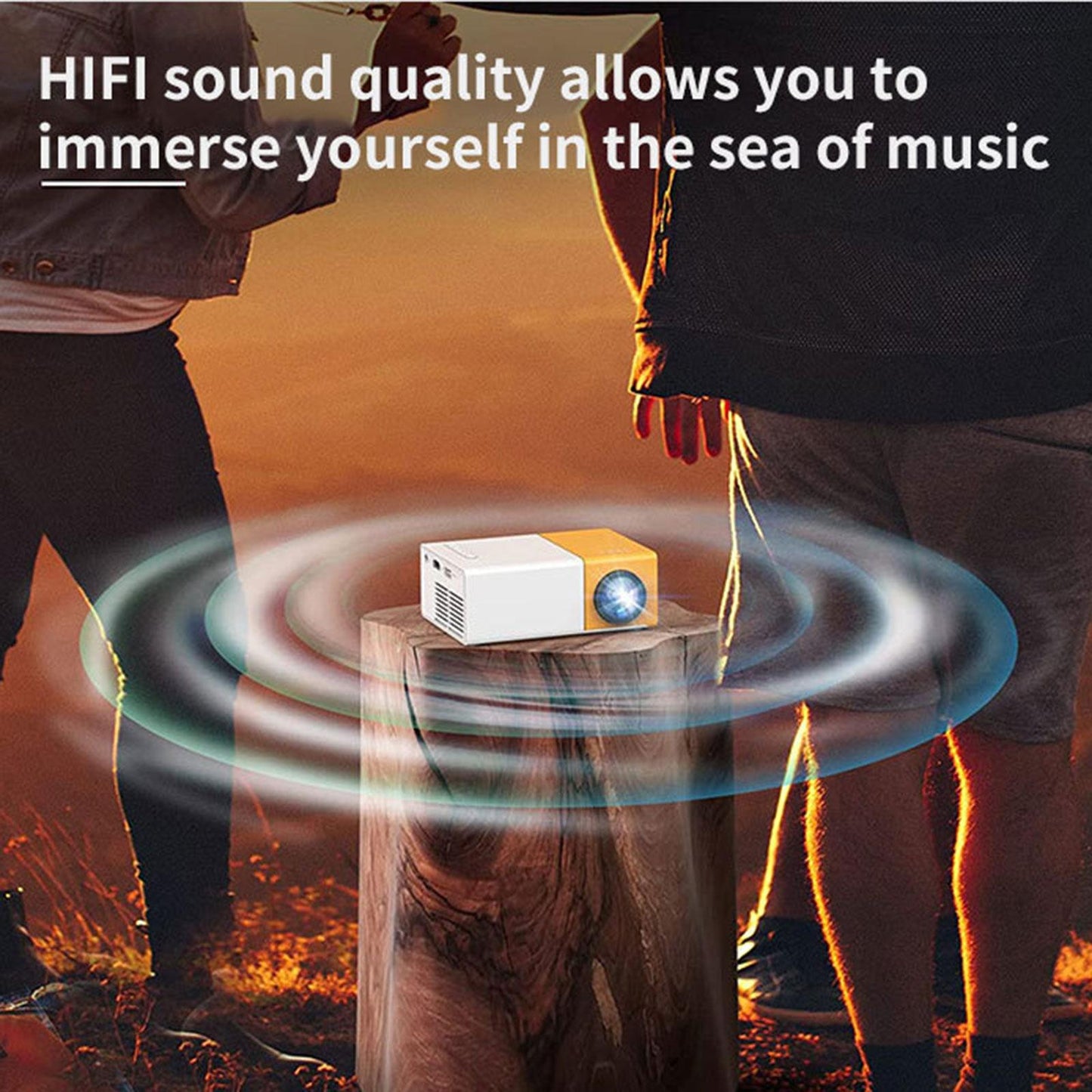 1080P Mini Projector Gifts Big Screen Modern for Smartphone Travel Outdoor