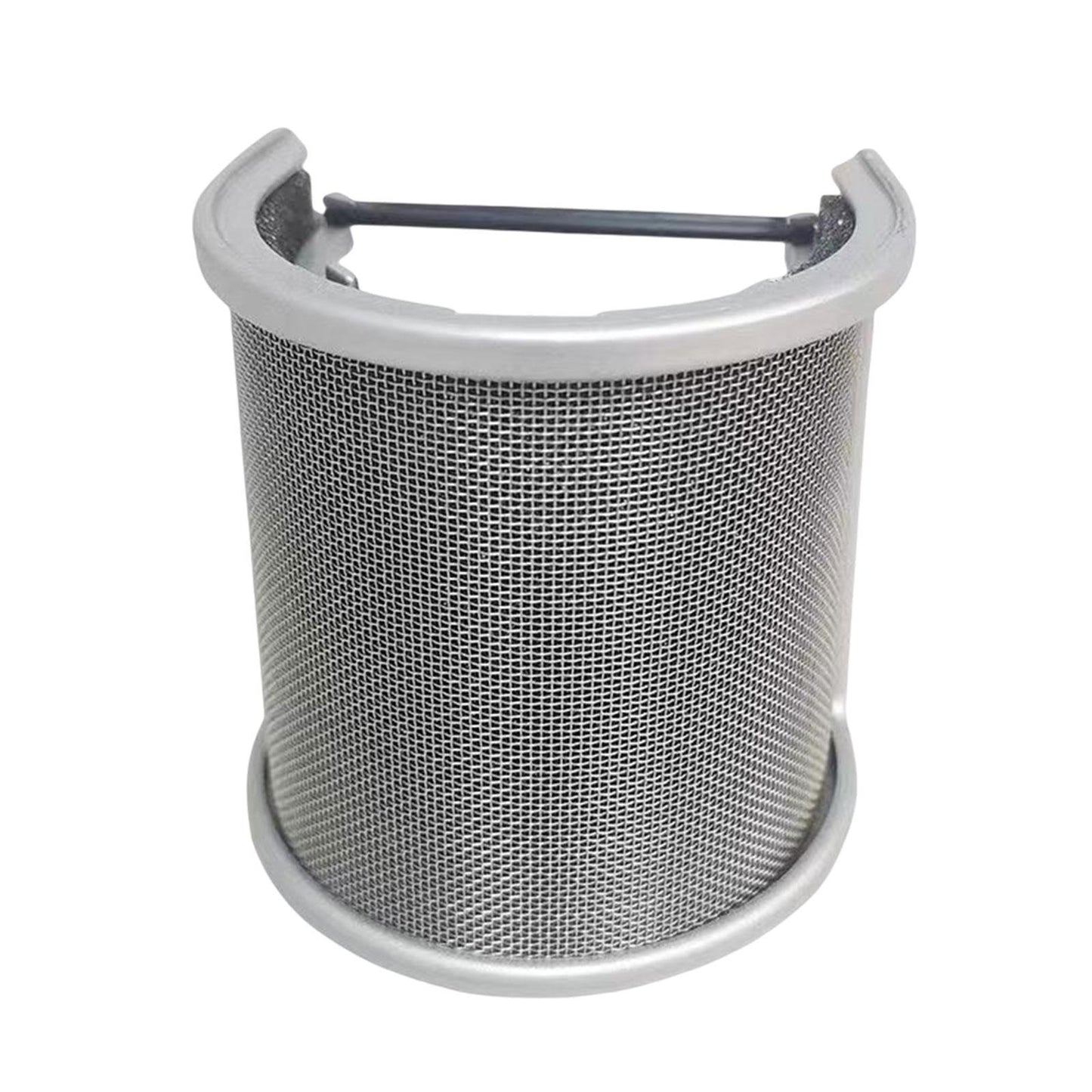 Microphone Pop Filter Mic Pop Screen Dual Layered Compact for Streaming Argent