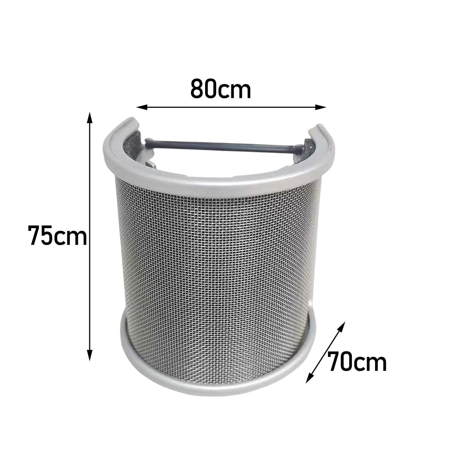 Microphone Pop Filter Mic Pop Screen Dual Layered Compact for Streaming Argent