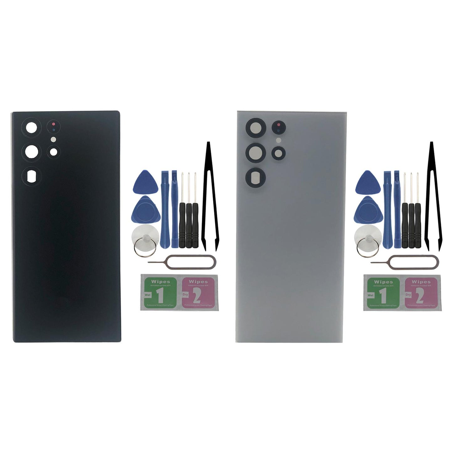 Rear Panel Back Glass Door Cover with Pre Install Tapes w/Tools for S908U White