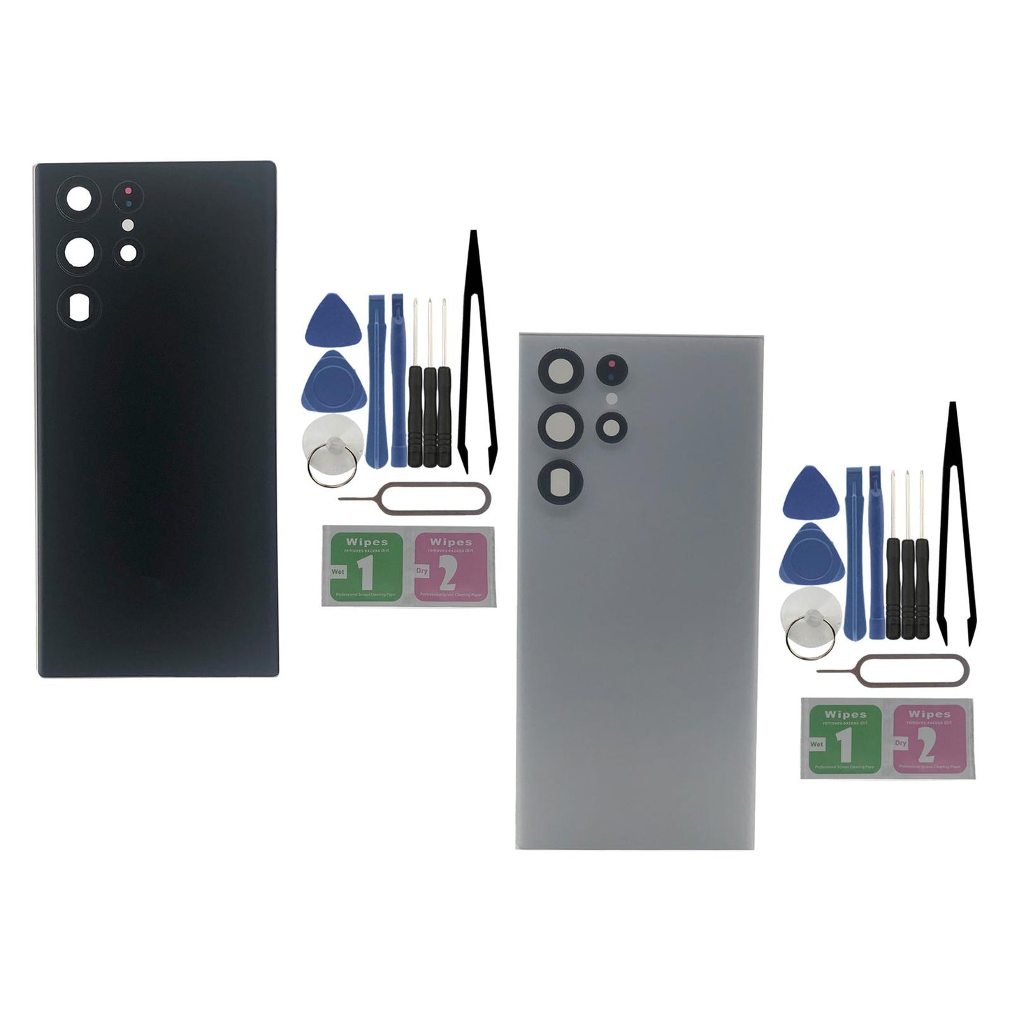 Rear Panel Back Glass Door Cover with Pre Install Tapes w/Tools for S908U White