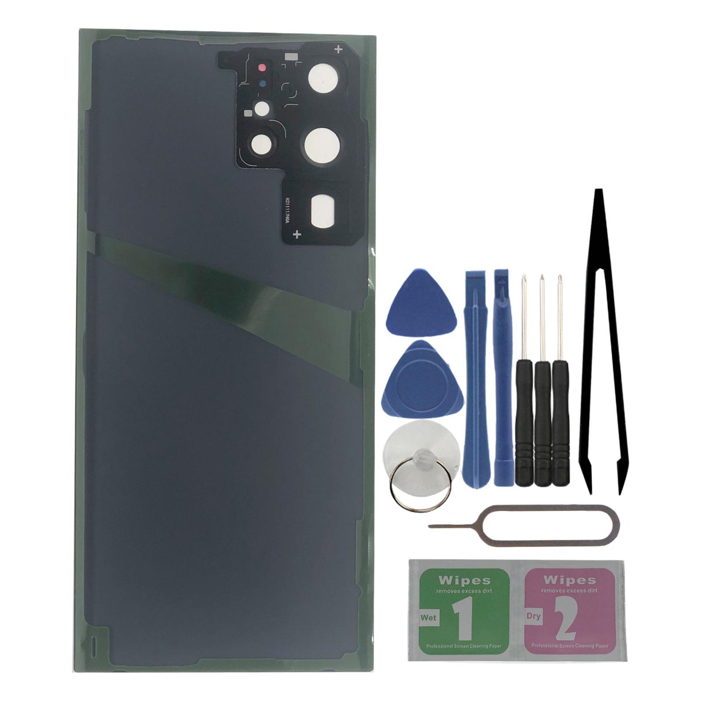 Rear Panel Back Glass Door Cover with Pre Install Tapes w/Tools for S908U White