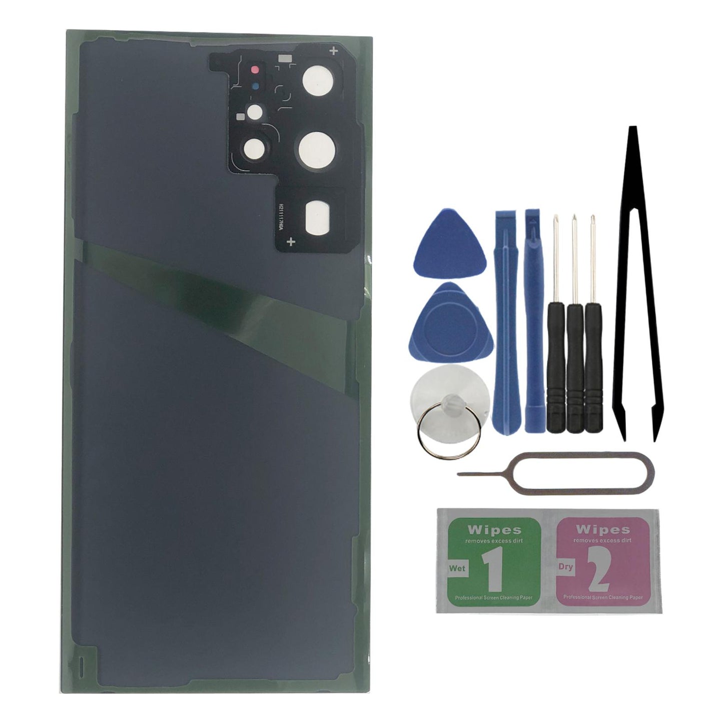 Rear Panel Back Glass Door Cover with Pre Install Tapes w/Tools for S908U White