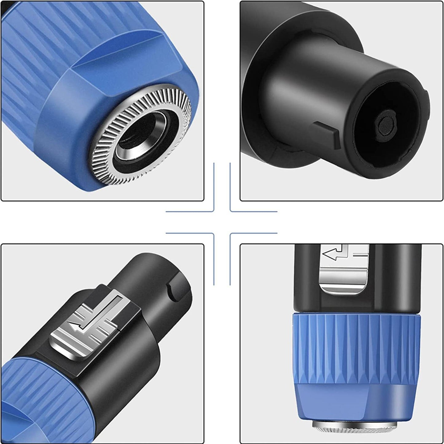 Speaker Male to 1/4 inch TS Female Adapter High Fidelity for Loudspeaker