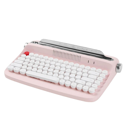 Typewriter Keyboard 84 Keys Bluetooth5.0 Professional Compact for Tablet pink