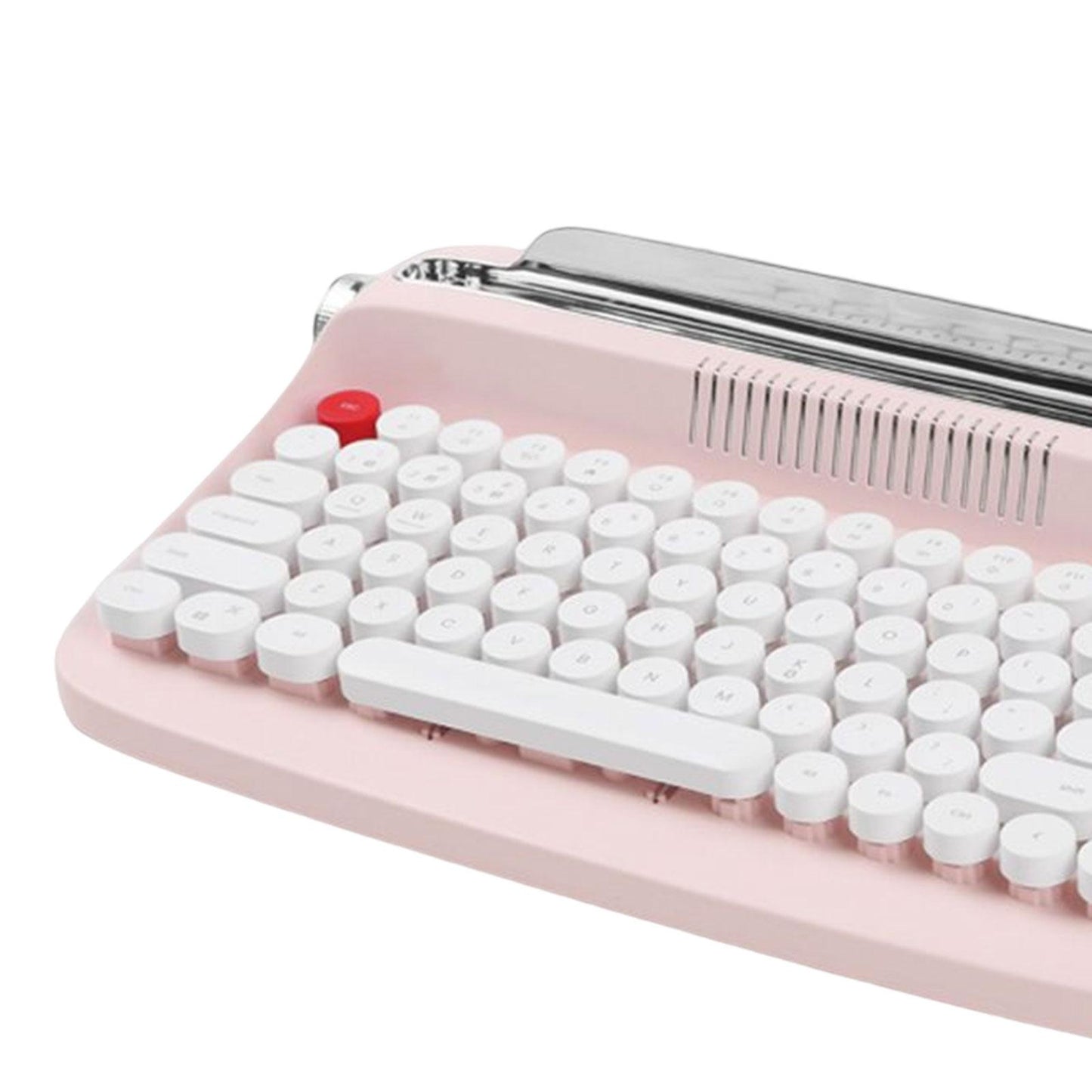 Typewriter Keyboard 84 Keys Bluetooth5.0 Professional Compact for Tablet pink