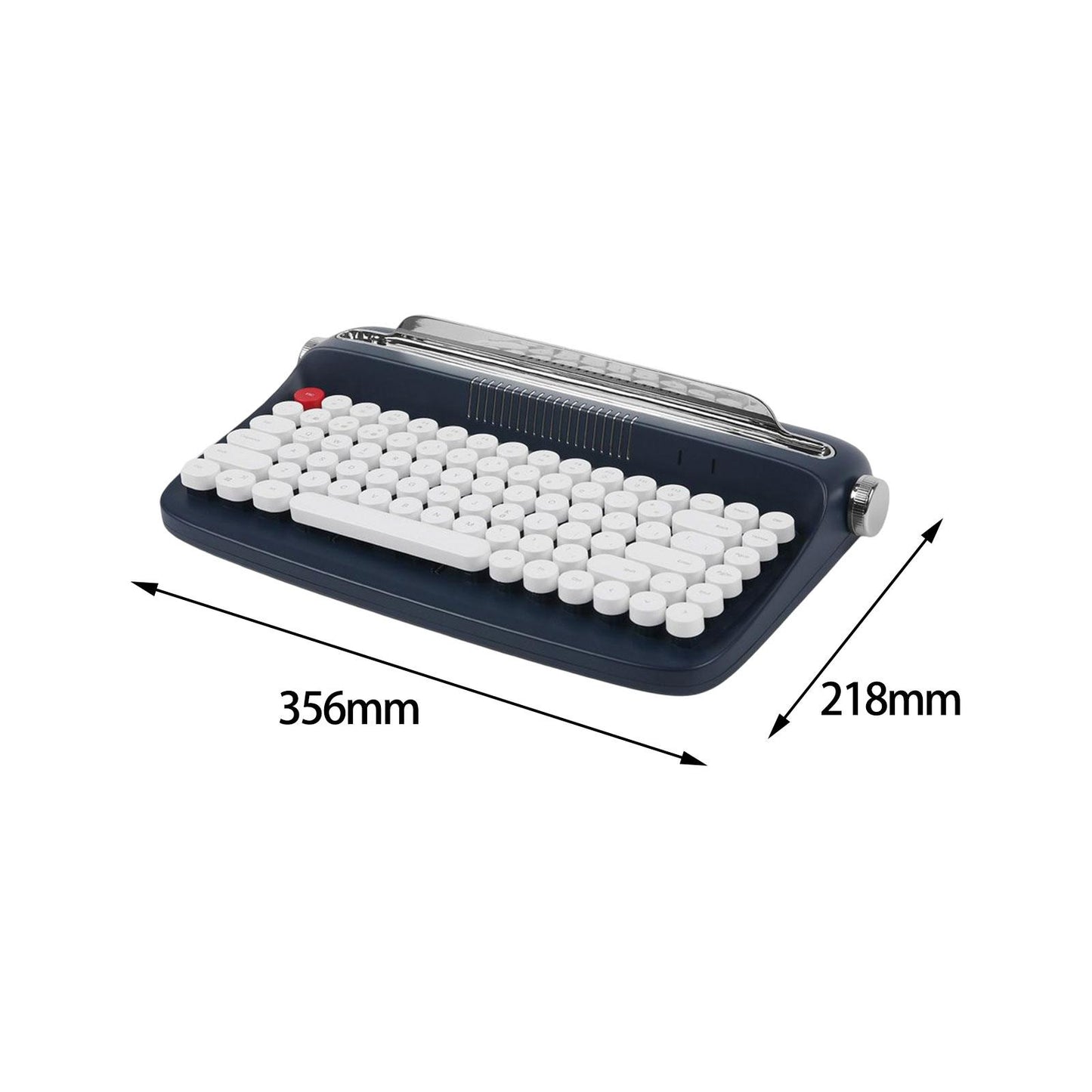Typewriter Keyboard 84 Keys Bluetooth5.0 Professional Compact for Tablet navy