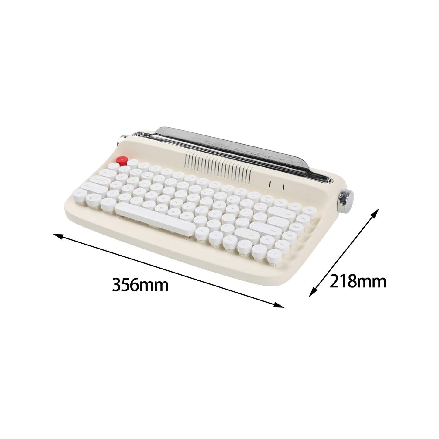 Typewriter Keyboard 84 Keys Bluetooth5.0 Professional Compact for Tablet beige