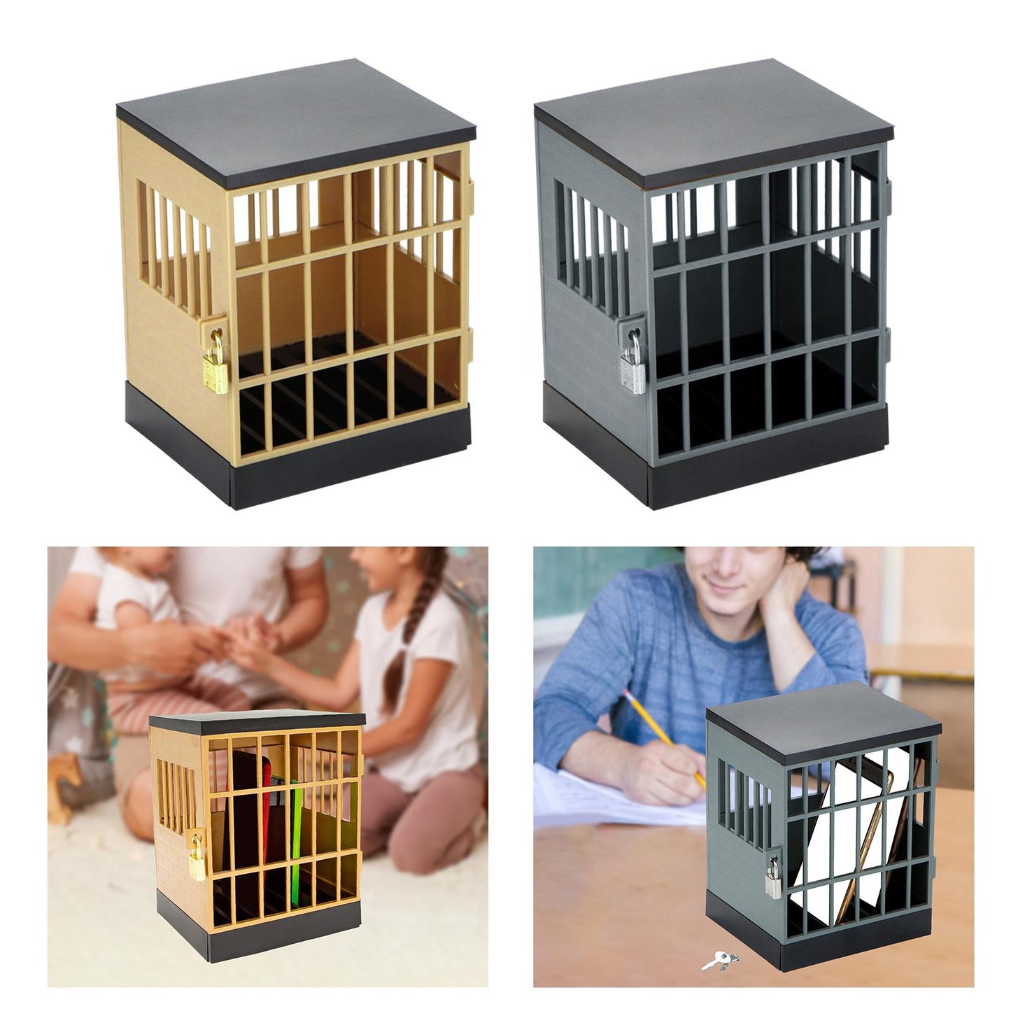 Smartphone Lock Box Jail Prison for Prevent Excessive Games Kids Adults Khaki