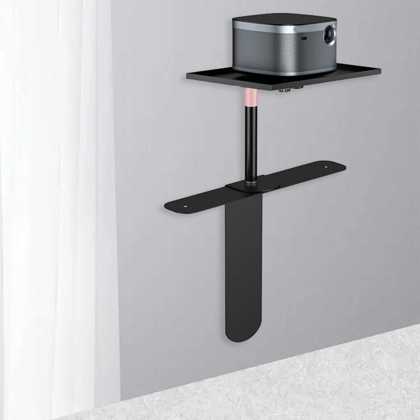 Universal Plug in Projector Bracket Support No Drill Equipment for Bedroom