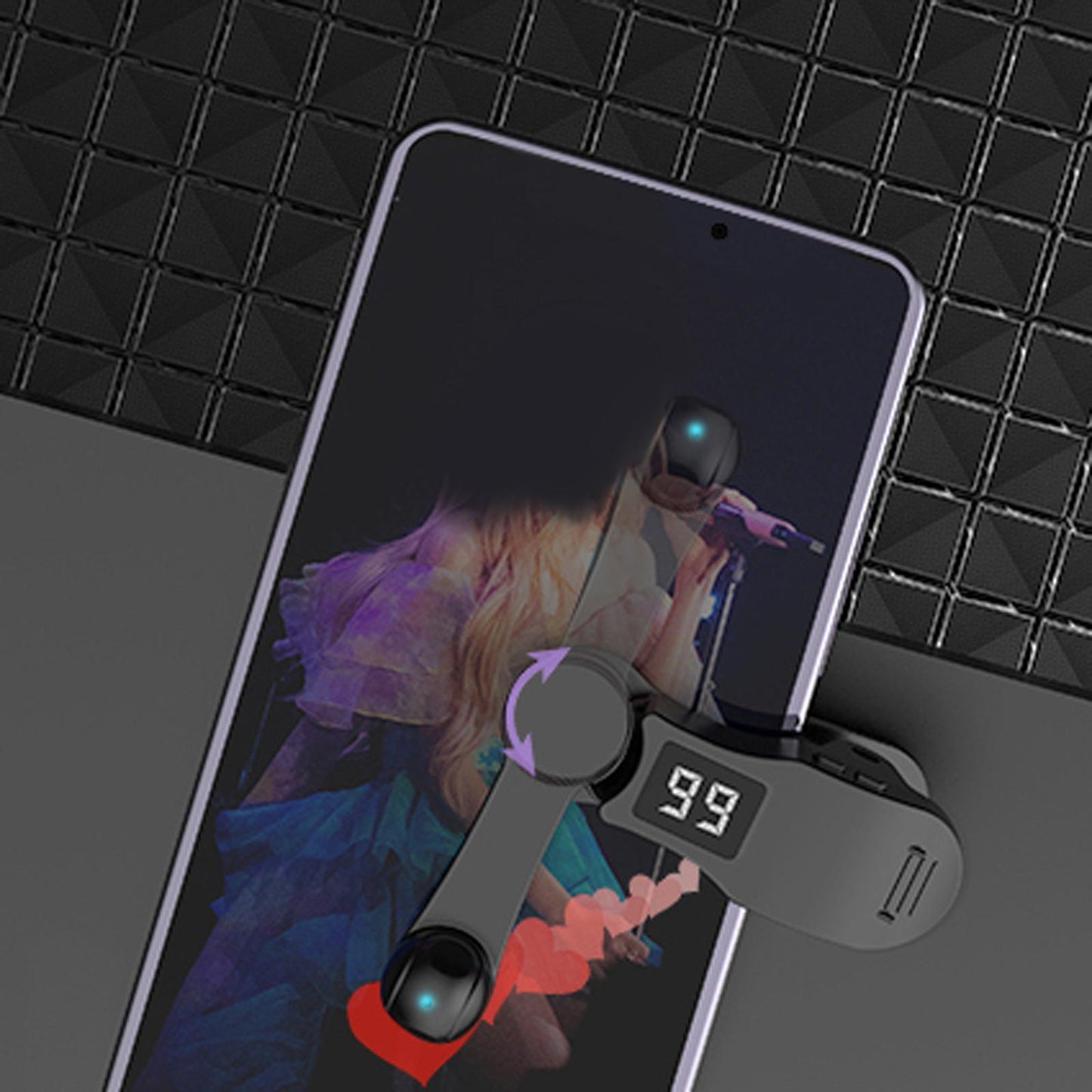 Phone Screen Auto Clicker Simulated Finger Clicking for Live Broadcasts Pink