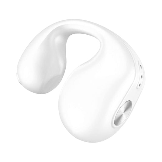 1 Piece Ear Clip Wireless Headset Portable HiFi Sound for Driving Business White