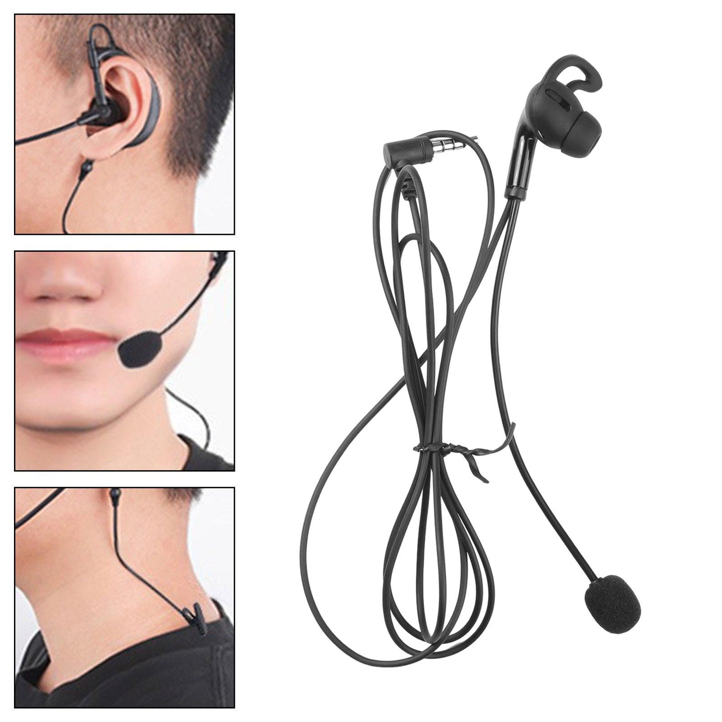 Referee Single Ear Earphone Wired Professional for Laptop PC Phones Tablet