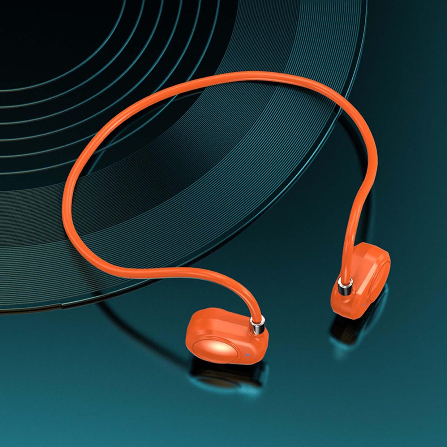 Headphones Headset Sweatproof HiFi Earphones for Cycling Workout Sports Orange