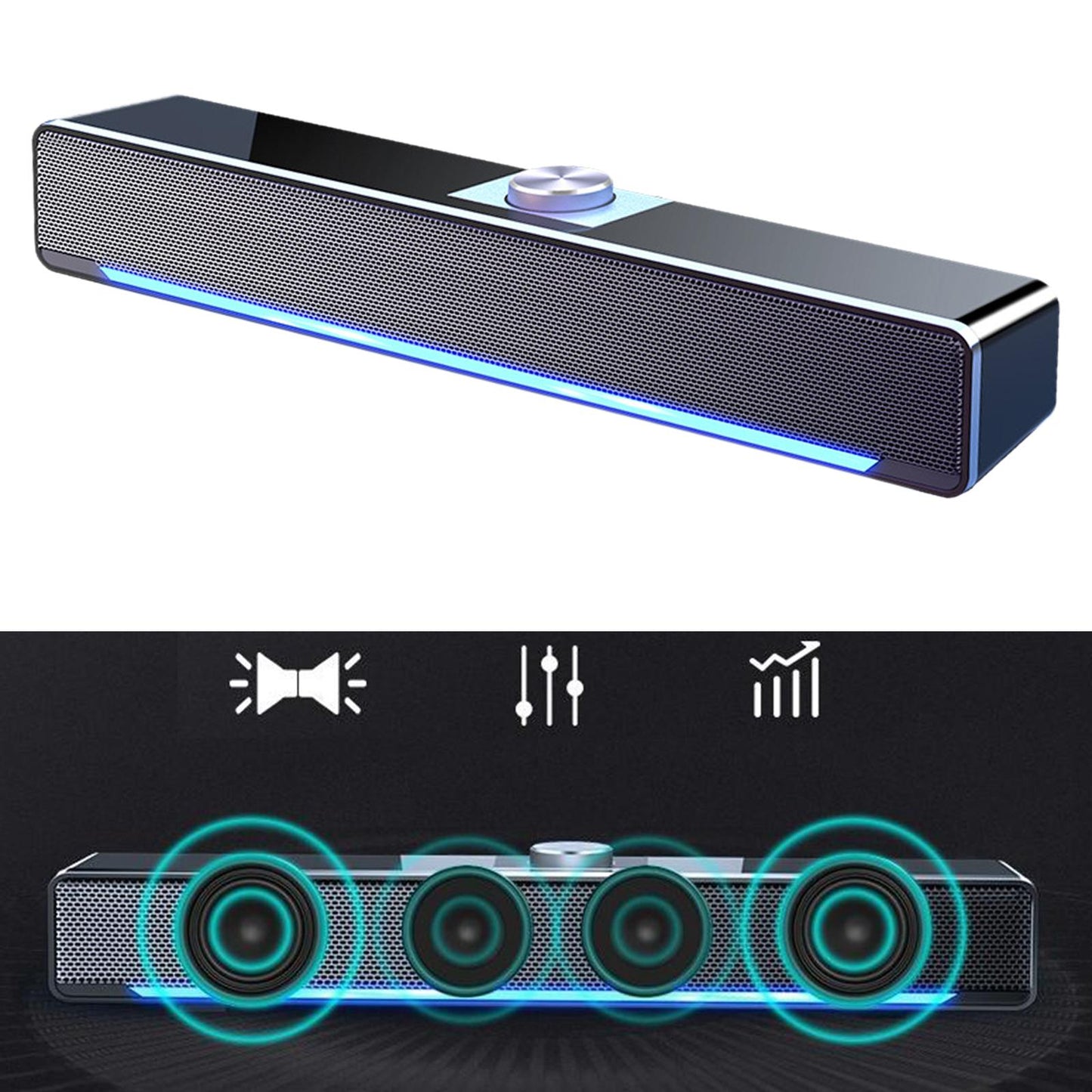 Computer Speaker Loud Volume Atmosphere Lamp HiFi Sound Quality Stereo Sound