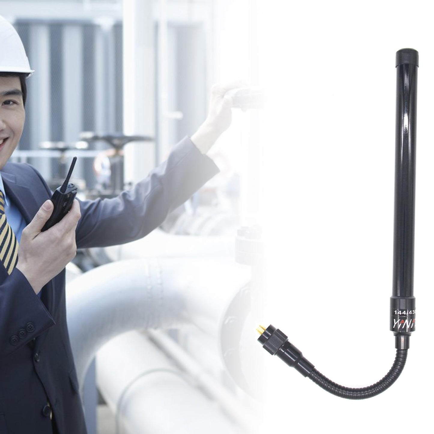 AT-33 Goose Tube Antenna Dual Band 144/430MHz Sma-Female for Walkie Talkie