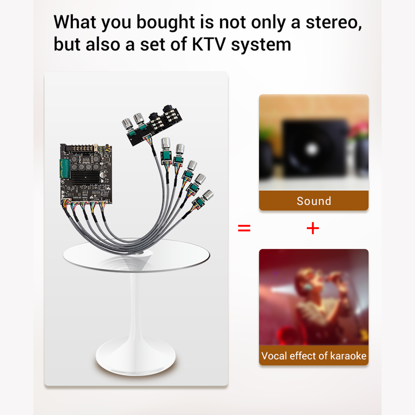 Microphone Amplifier Template 15M Transmission Distance TPA3116D2 50Wx2+100W