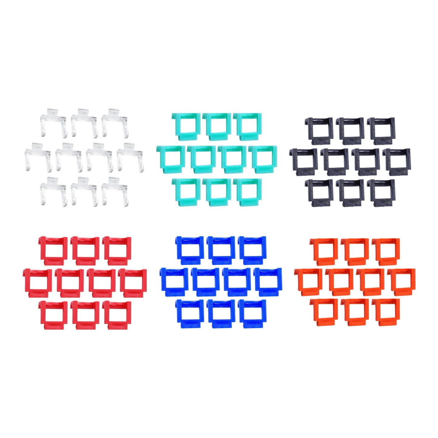 10 Pieces Pci-E Riser Card Retainer Computer Components PCIe Fixing Buckle Clear