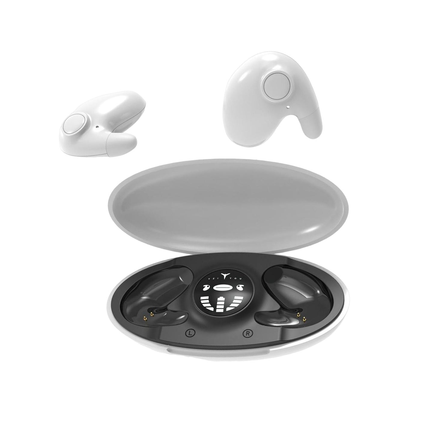 Mini in Ear Earphones IPX5 Waterproof HD Call Stereo Sound Wireless Earbuds White 