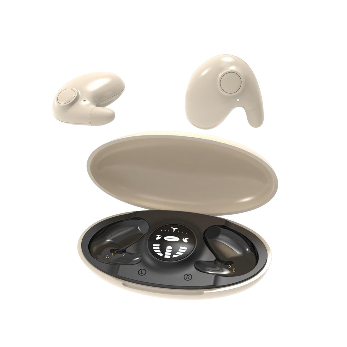 Mini in Ear Earphones IPX5 Waterproof HD Call Stereo Sound Wireless Earbuds Skin Color