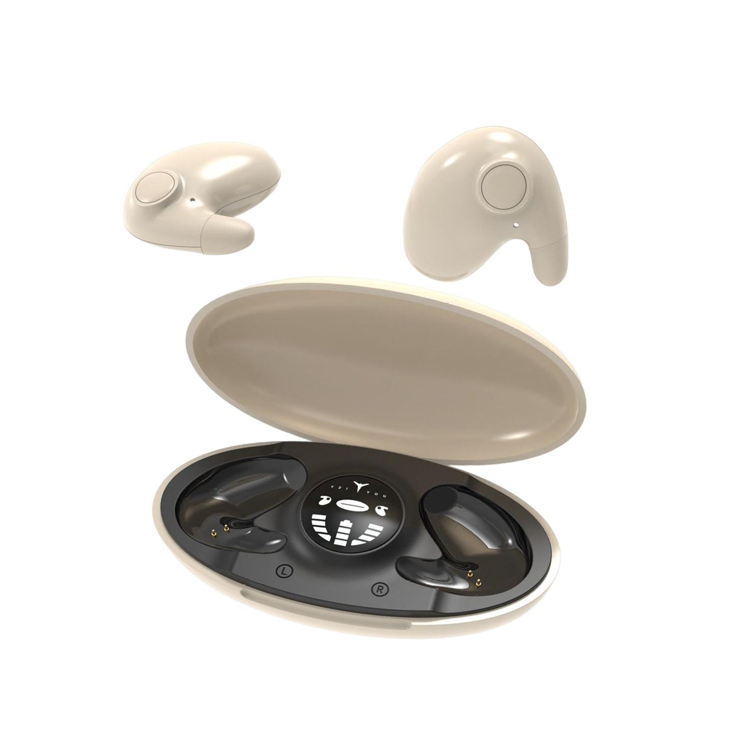 Mini in Ear Earphones IPX5 Waterproof HD Call Stereo Sound Wireless Earbuds Skin Color