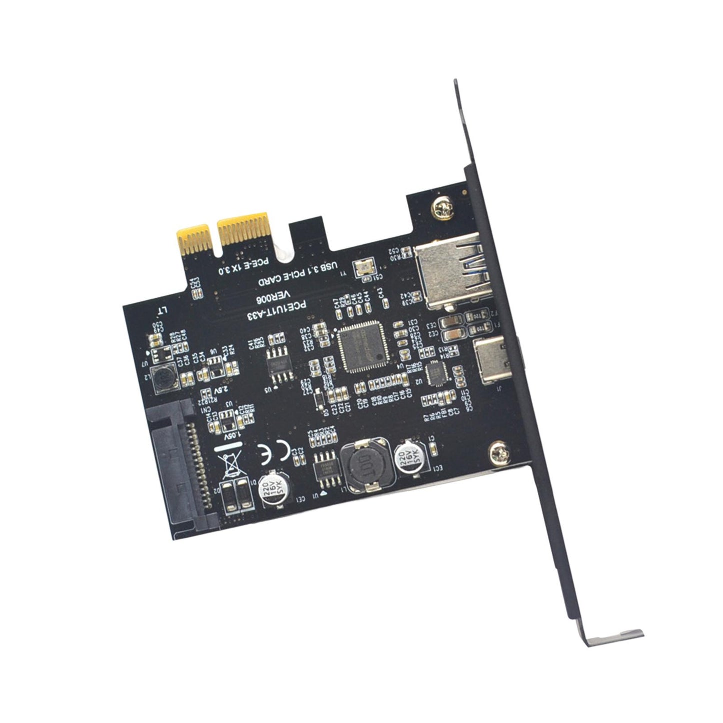 Pci-e to USB 3.1 Gen2 10 Gbps Type C Expansion Card for Computer PC 1X