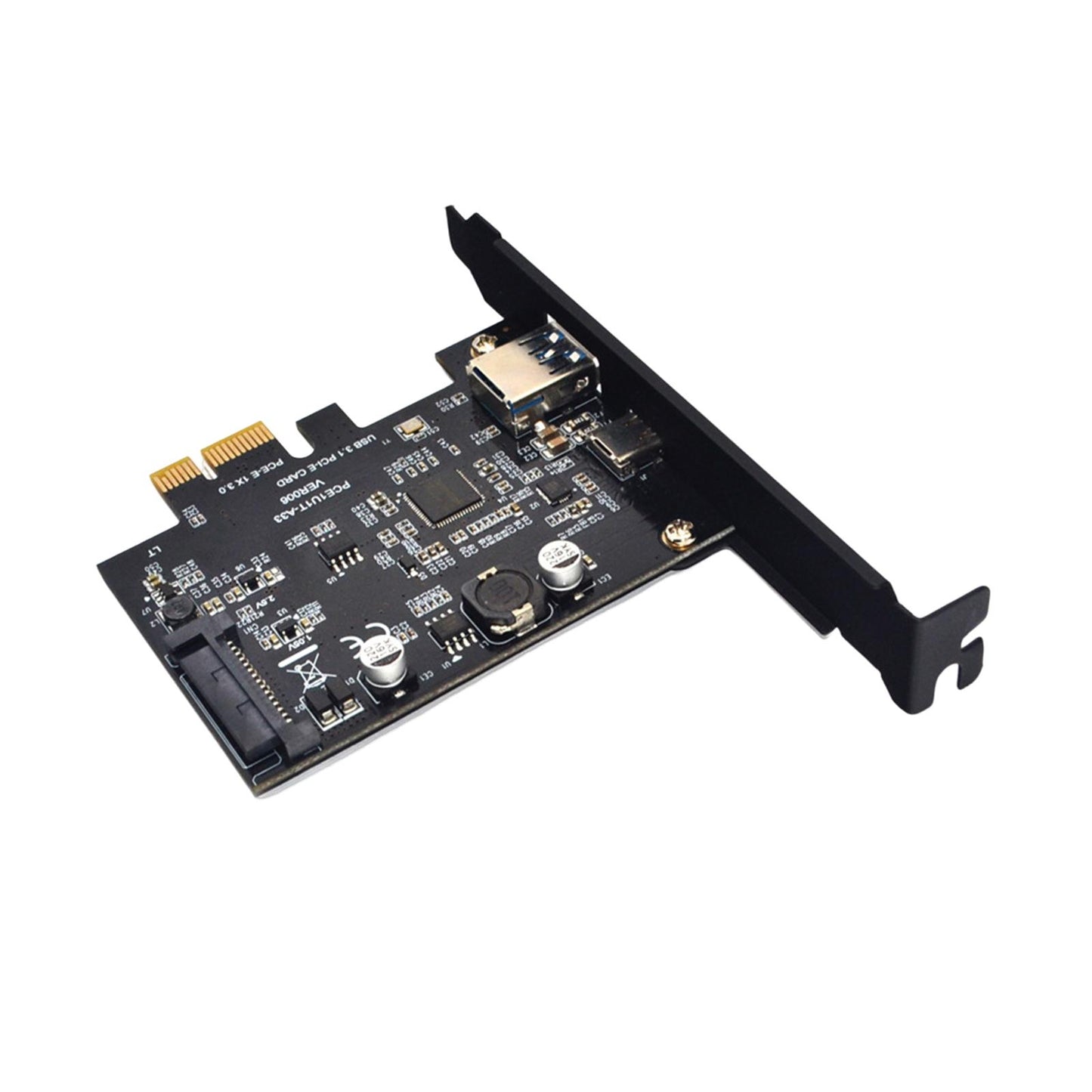 Pci-e to USB 3.1 Gen2 10 Gbps Type C Expansion Card for Computer PC 1X