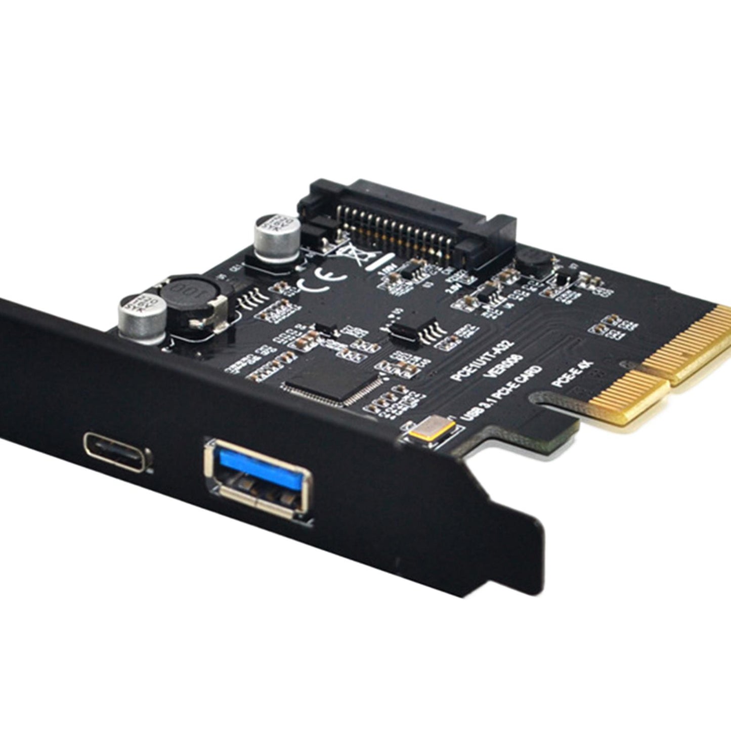 Pci-e to USB 3.1 Gen2 10 Gbps Type C Expansion Card for Computer PC 4X