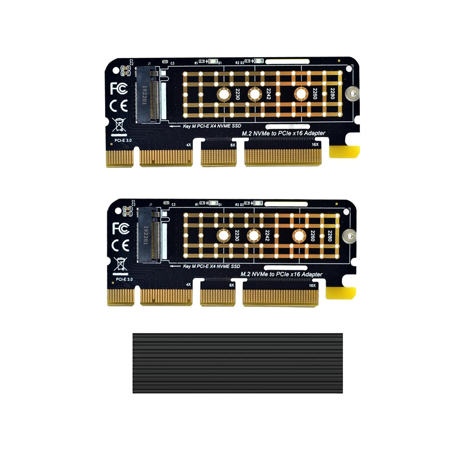 NVMe M.2 SSD M Key to Pci-e 3.0 x16 Expansion Card Portable for 960EVO SM951 no Heat Sink 