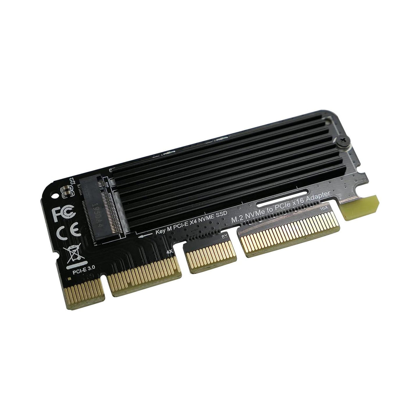 NVMe M.2 SSD M Key to Pci-e 3.0 x16 Expansion Card Portable for 960EVO SM951 with Heat Sink 