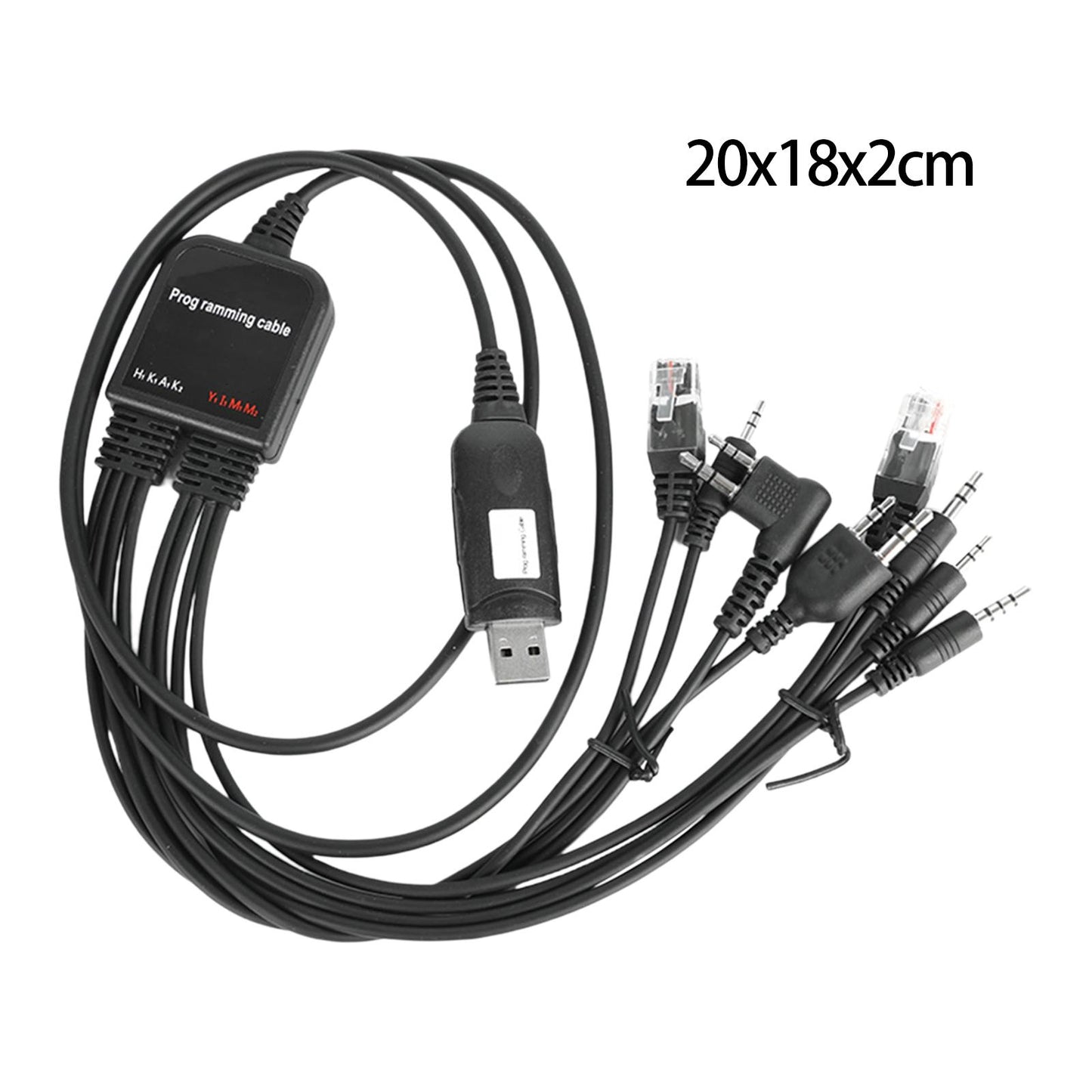 8 in 1 Programming Cable Replacement Handheld Radios for GP88S GP2000 GP3688