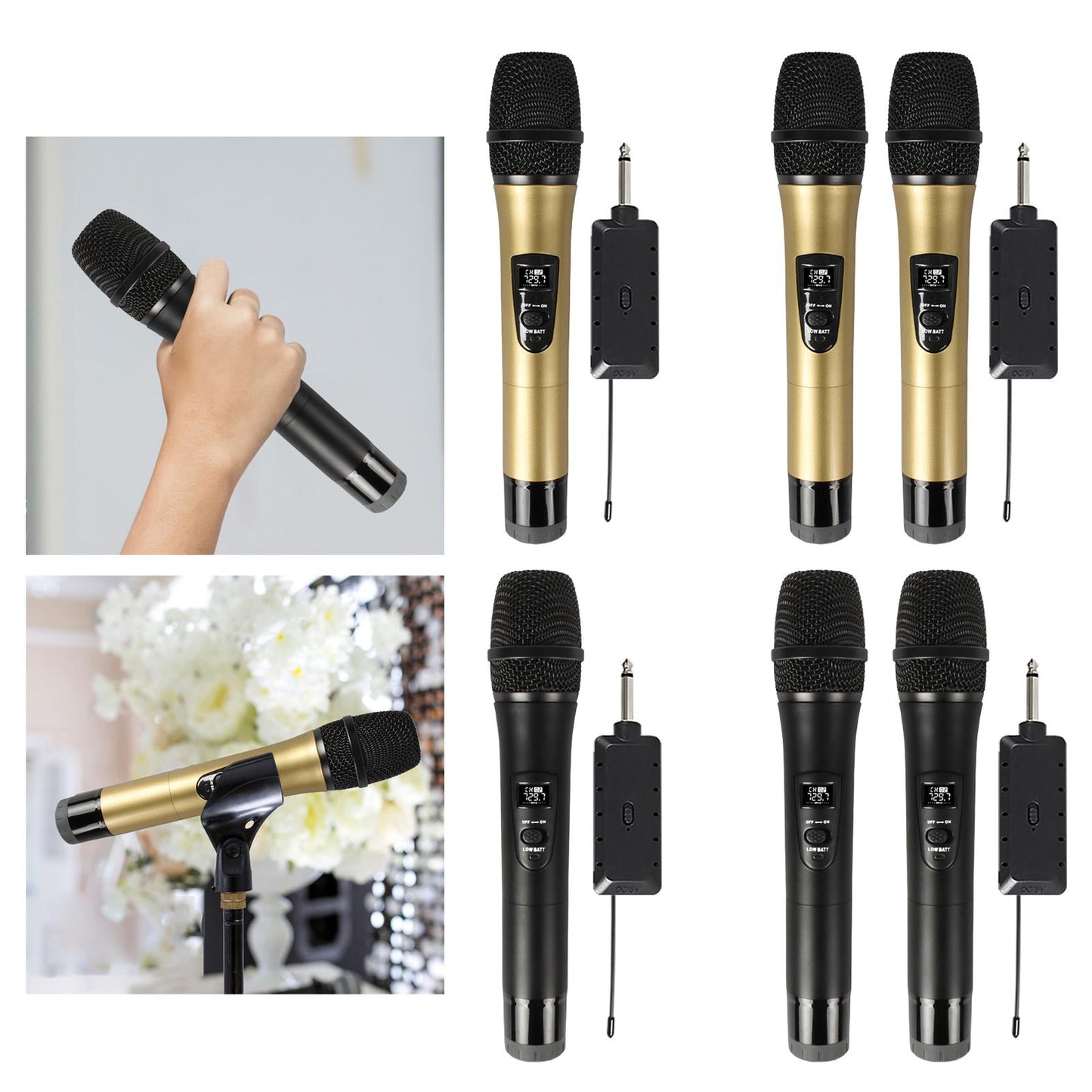 microphone Cordless Mic Set Durable Stable Performance Auto Connect Single Mic Aureate