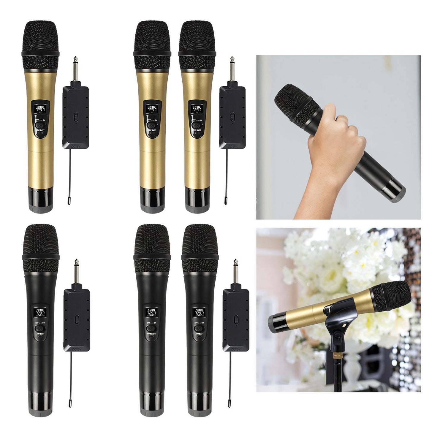 microphone Cordless Mic Set Durable Stable Performance Auto Connect Single Mic Aureate