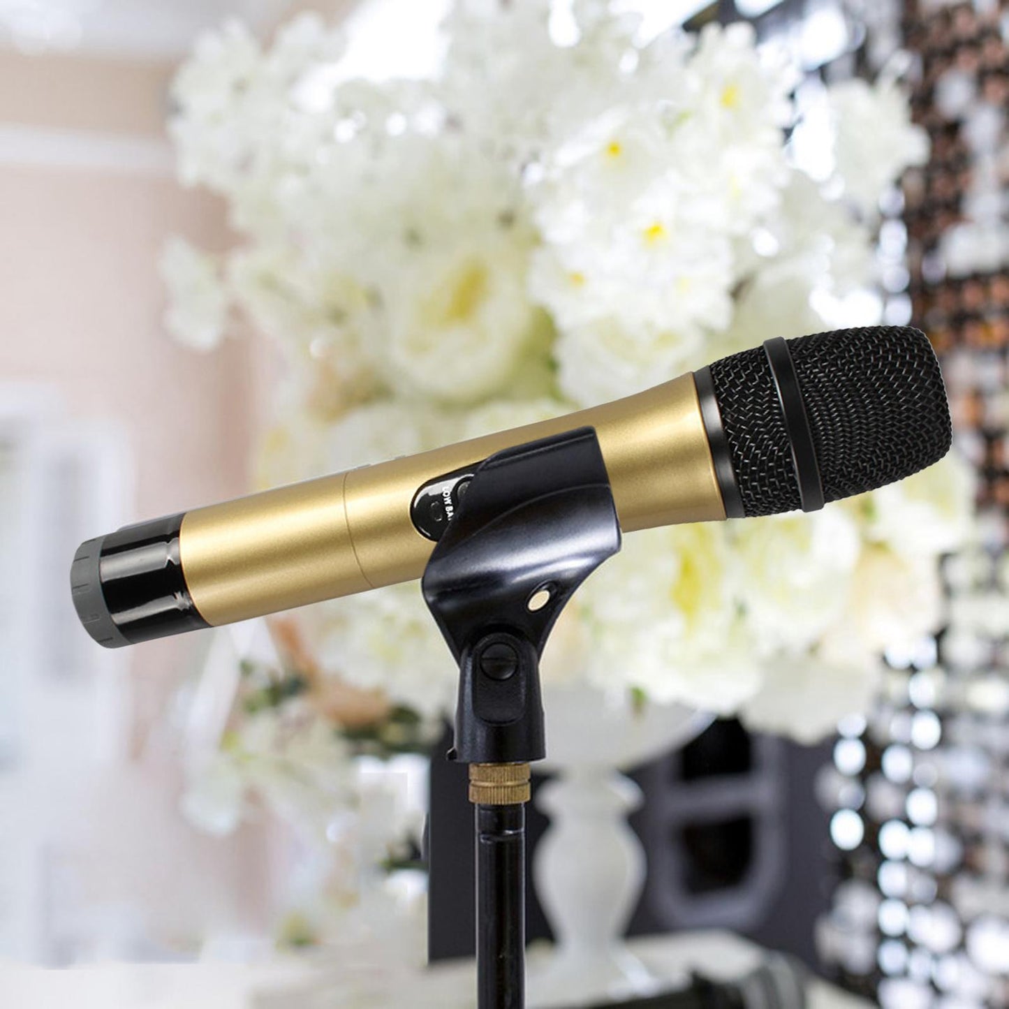 microphone Cordless Mic Set Durable Stable Performance Auto Connect Dual Mic Aureate