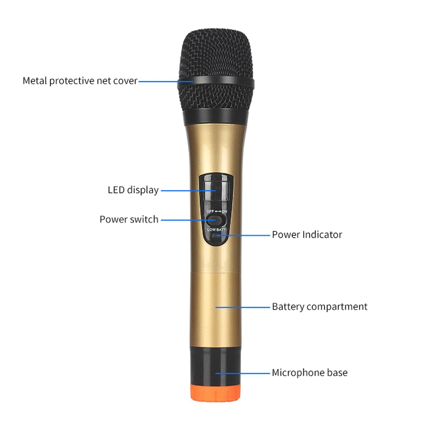 microphone Cordless Mic Set Durable Stable Performance Auto Connect Dual Mic Black 