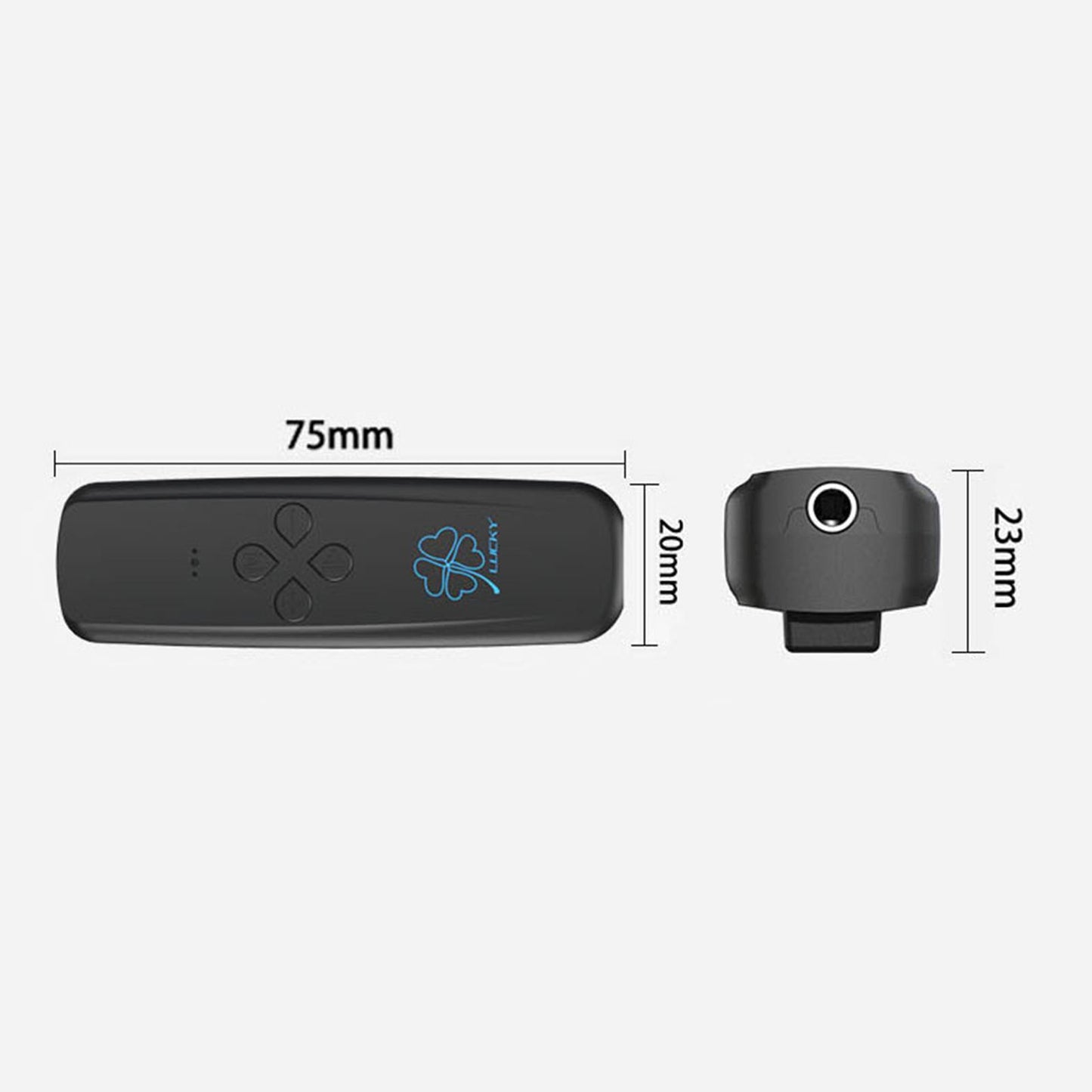 Wireless Transmitter Receiver 2 in 1 Car Audio Adapter Black 3.5mm Interface